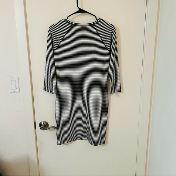 French Connection Black & White Stripped Dress Size:4 - Picture 2 of 5